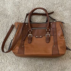 Elegant Brown Leather Tote Bag